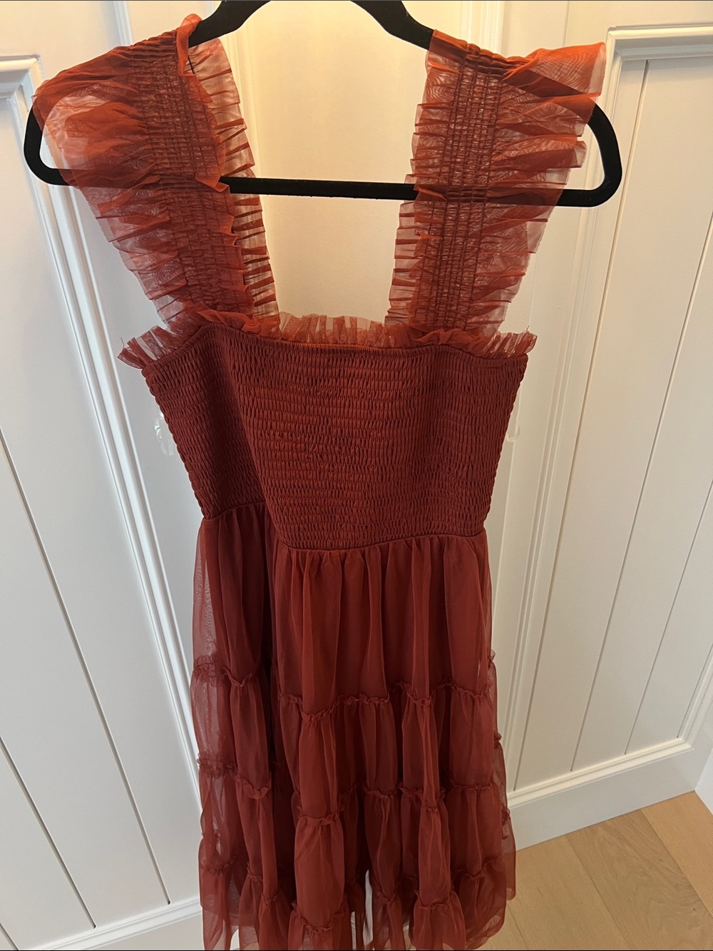 Baltic Born Rust Ruffled Midi Dress - Picture 2 of 3
